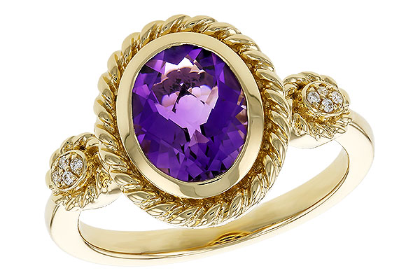 L329-54212: LDS RG 1.38 AMETHYST 1.40 TGW (9x7MM AMY)