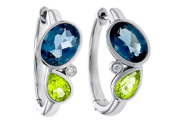 L329-54240: EARRINGS 2.97 SEMI-PREC (PER,LBT) 3.00 TGW