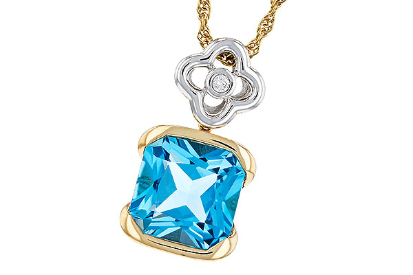 L330-36940: NECKLACE 3.50 BLUE TOPAZ 3.52 TGW (9MM BT)