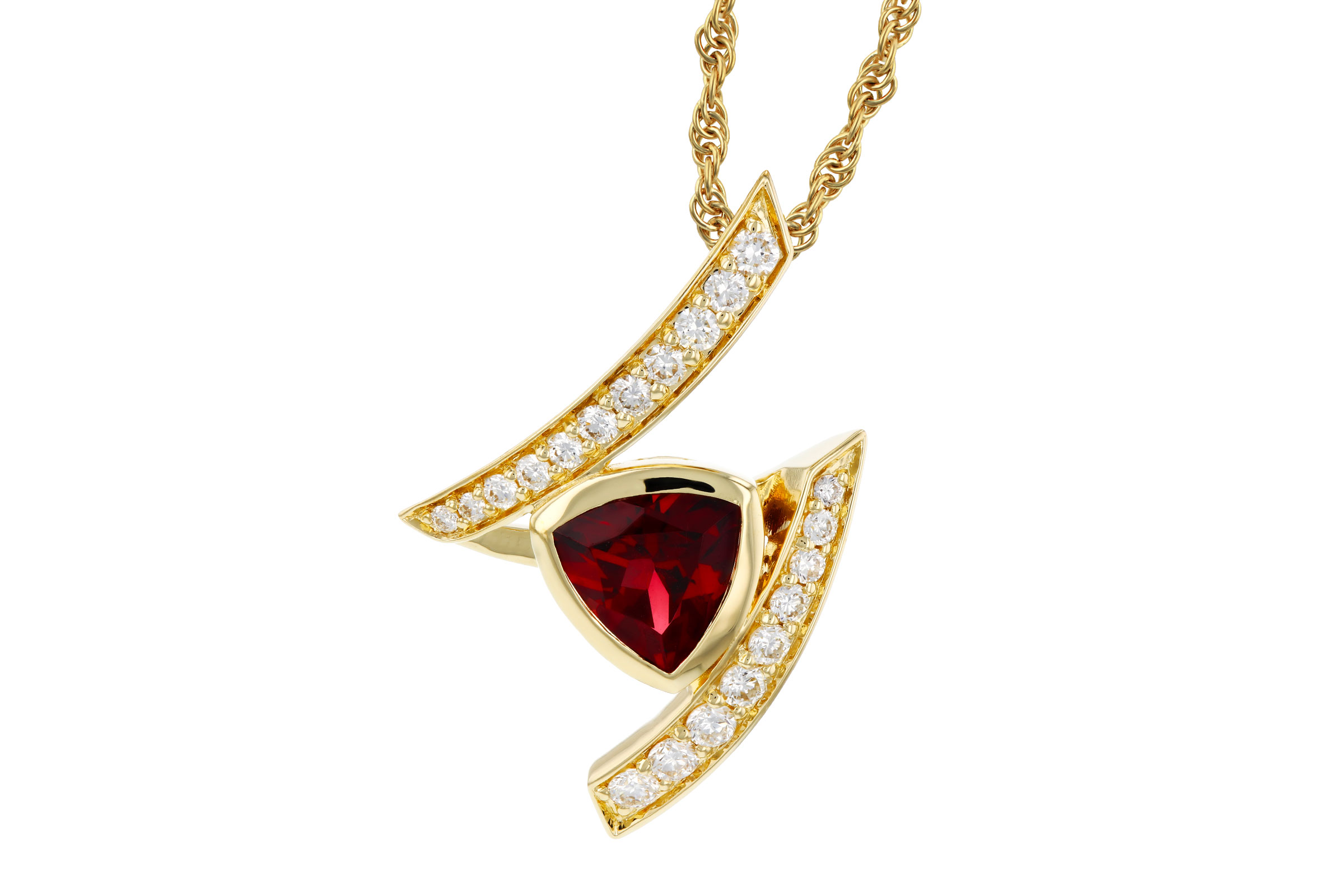 L330-39685: NECKLACE .84 GARNET 1.03 TGW (6MM GAR)
