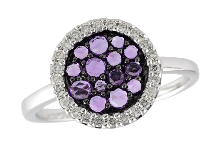 M242-22421: LDS RG .31 ROSE CUT AMY .48 TGW