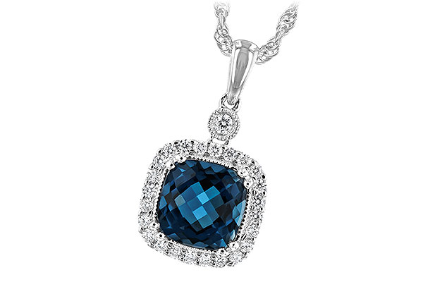 M244-01458: NECK 1.63 LONDON BLUE TOPAZ 1.80 TGW (7MM LBT)