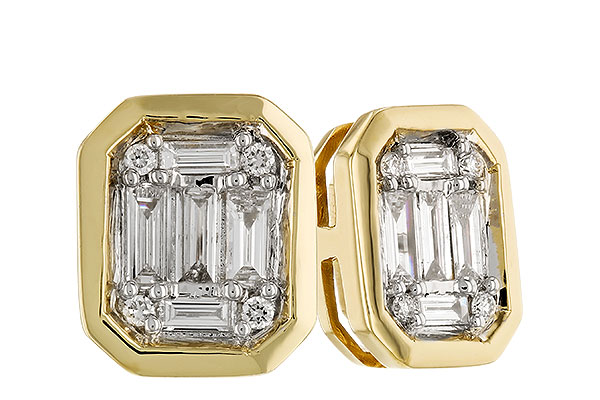 M328-61512: EARRINGS .24 BAG .28 TW