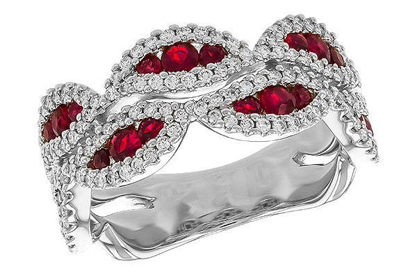 M328-63349: LDS WED RG .70 TW RUBY 1.11 TGW