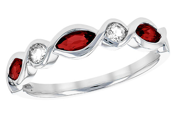 M329-46949: LDS RG .52 TW GARNET .64 TGW