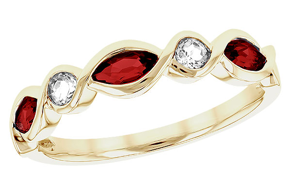 M329-46949: LDS RG .52 TW GARNET .64 TGW