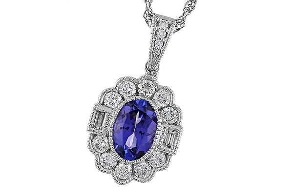 M329-46967: NECKLACE .80 TANZANITE 1.15 TGW (7x5MM OV)