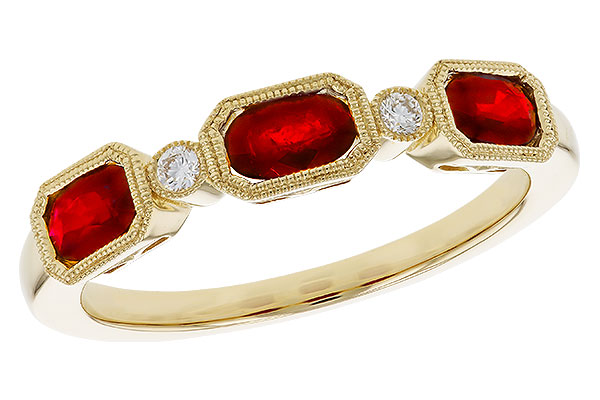 M329-47858: LDS WED RG .72 RUBY .77 TGW (4x3MM RUBY)