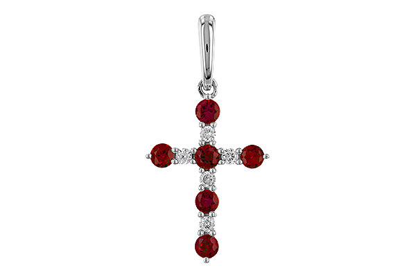 M329-47876: PENDANT .34 TW RUBY .42 TGW