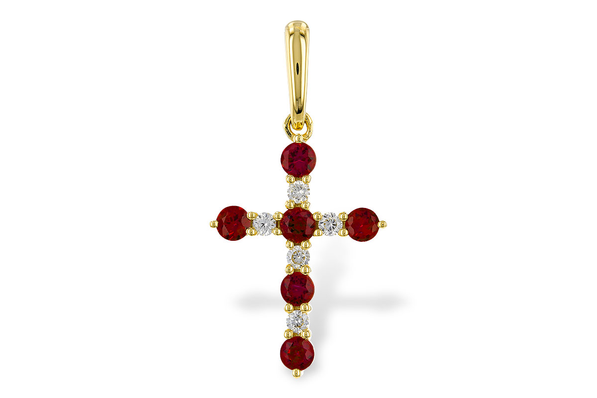 M329-47876: PENDANT .34 TW RUBY .42 TGW