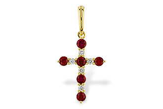 M329-47876: PENDANT .34 TW RUBY .42 TGW