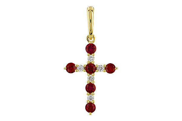 M329-47876: PENDANT .34 TW RUBY .42 TGW