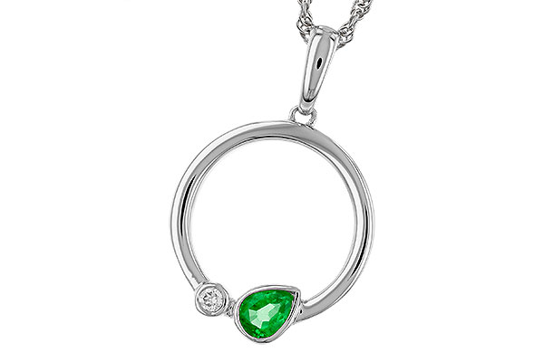 M329-47885: NECKLACE .20 EMERALD .22 TGW