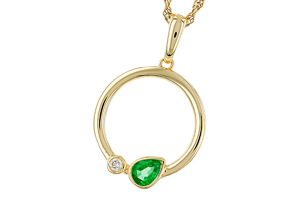 M329-47885: NECKLACE .20 EMERALD .22 TGW