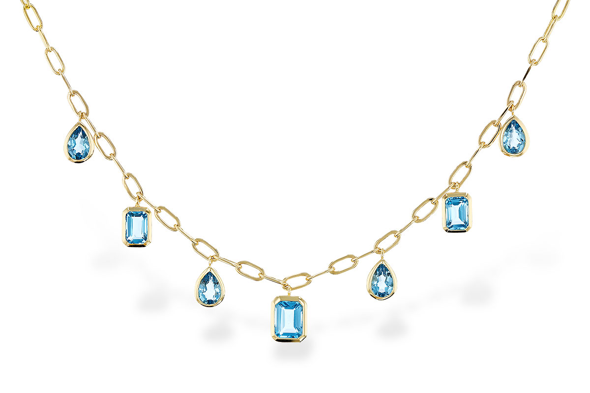 M329-48803: NECKLACE 4.10 TW BLUE TOPAZ (17")