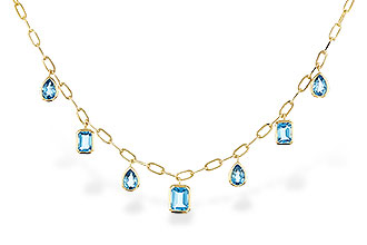 M329-48803: NECKLACE 4.10 TW BLUE TOPAZ (17")