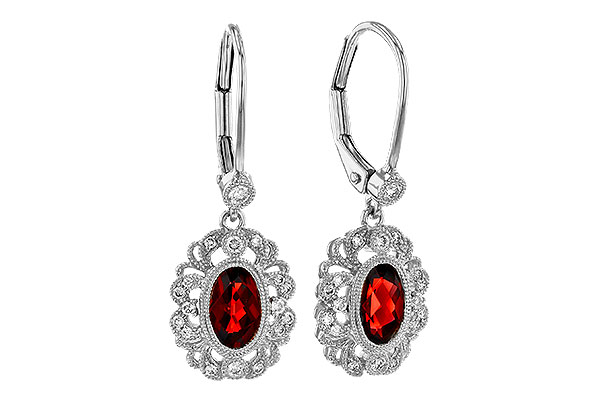 M329-49649: EARRINGS .98 TW GARNET 1.15 TGW (7x5MM GARNET)
