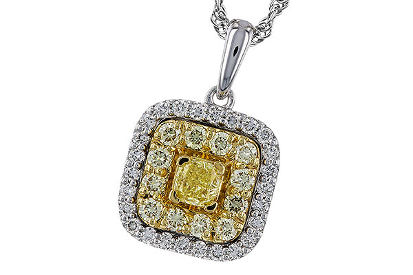 M329-49685: NECK .23 FANCY YELLOW DIAMONDS .65 TW
