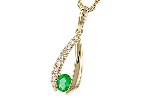 M329-51458: NECKLACE .28 EMERALD .45 TGW (5x4 EMER)