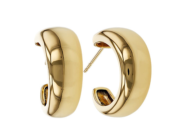 M329-53294: GOLD EARRINGS (16MM)