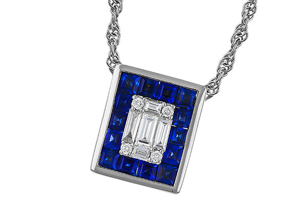 M329-53321: NECKLACE .84 SAPPHIRE TW 1.02 TGW