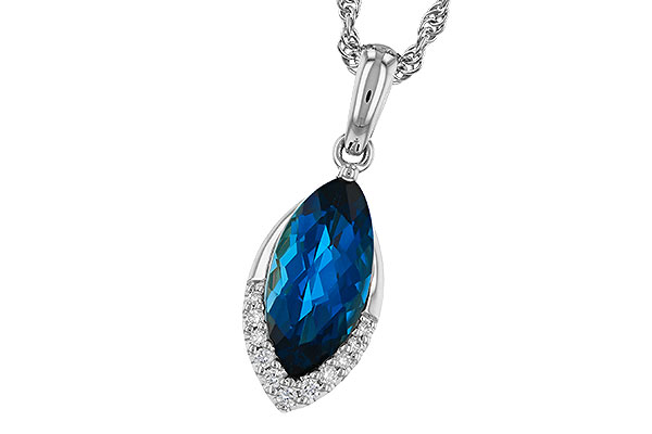 M329-53358: NECK 2.14 LONDON BLUE TOPAZ 2.20 TGW (12x6MM MQ)
