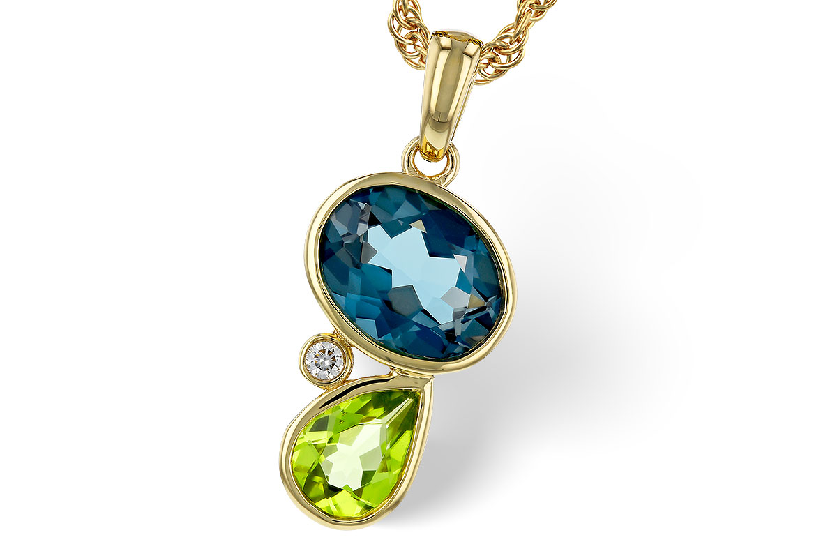 M329-54221: NECKLACE 2.43 SEMI-PREC (PER,LBT) 2.45 TGW