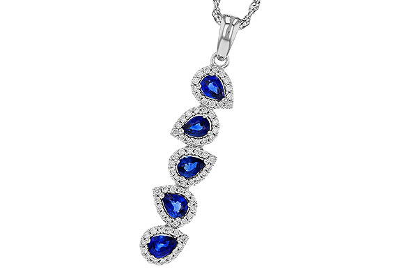 M329-54267: NECKLACE .95 TW SAPPHIRE 1.19 TGW