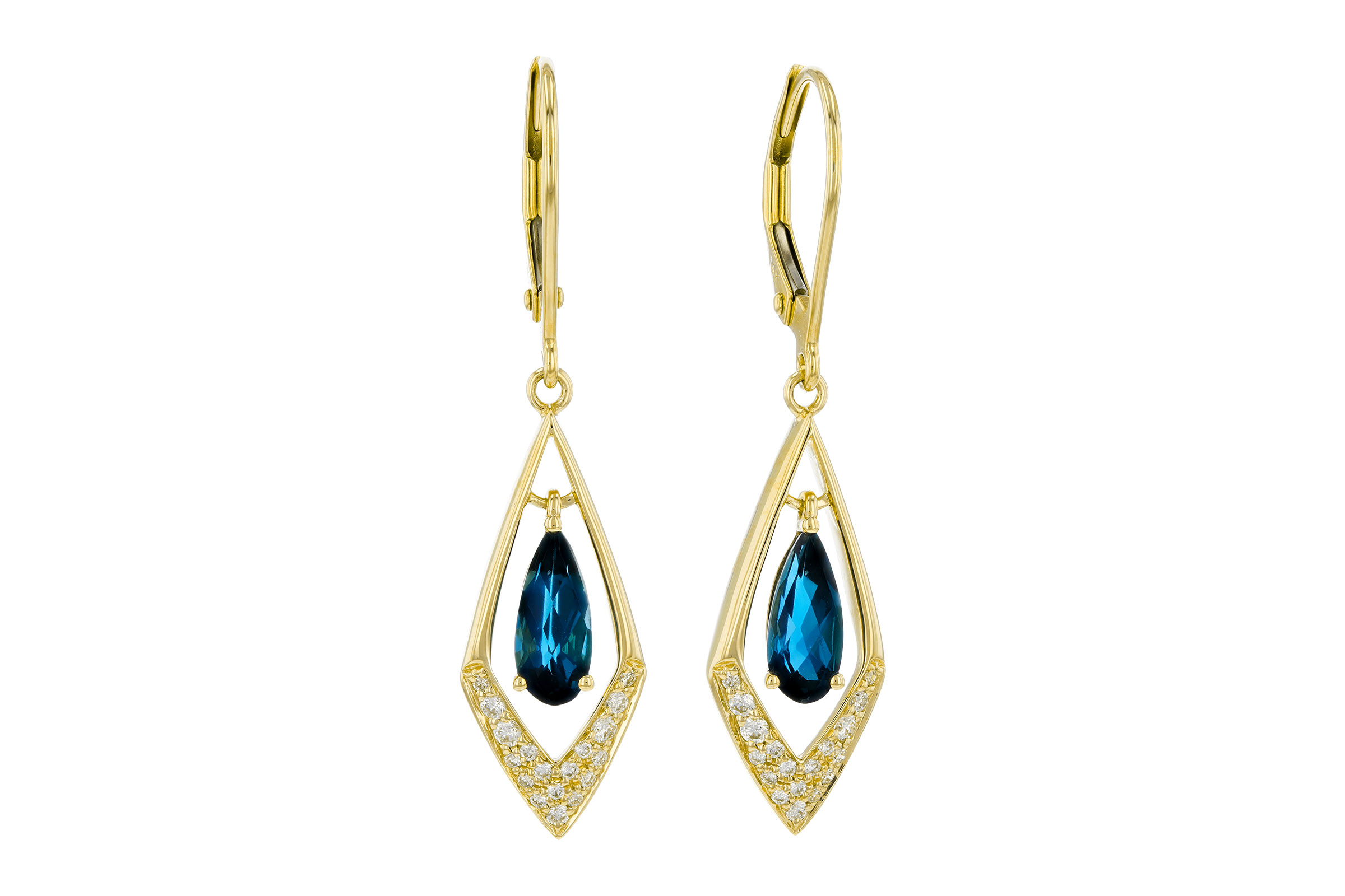 M330-38749: EARR 1.07 TW LONDON BLUE TOPAZ 1.22 TGW